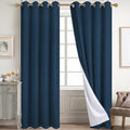 Diraysid 100% Blackout Curtains Navy Blue Linen Curtains by Diraysid%2C+refresh+your+life