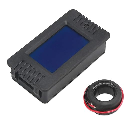 DROK AC Digital Meter, Current Voltage Amperage Power Energy Frequency Factor Multimeter AC 80-260V 100A LCD Digital Display Voltmeter Ammeter 220V 110V Monitor Detector with Current Transformer CT