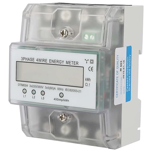 ANKROYU 220/380V 5-80A Power Meter, Energy Consumption Digital Electric Power Meter, Digital Power Meter, Energy Meter for Power Metering Systems