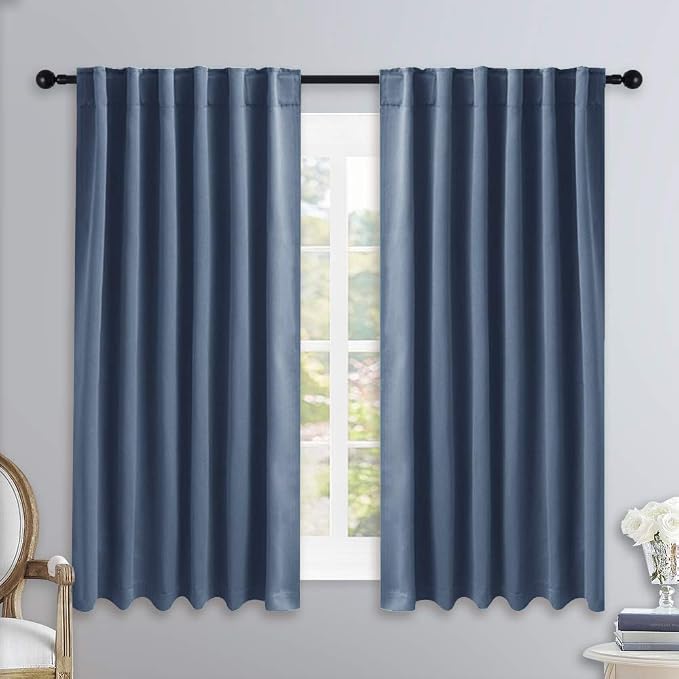 NICETOWN Kitchen Window Curtains, Privacy Short Drapes - Image 2