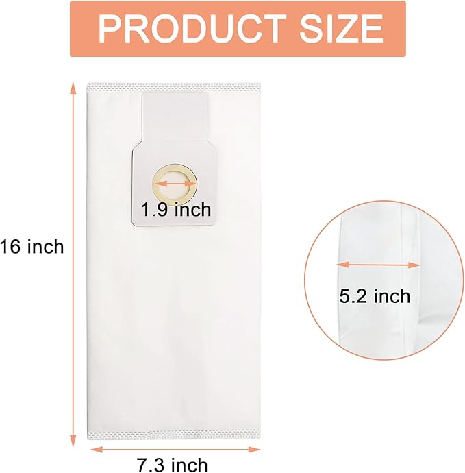 10 Pack 53294 Style O HEPA Cloth Vacuum Bags Fit for Kenmore Upright Vacuum Cleaner, Type O Cloth Upright Vacuum Bags HEPA Fit for Kenmore 5068 50688 53294 50105 BU1017 31140 31150 Elite Vacuum Bags