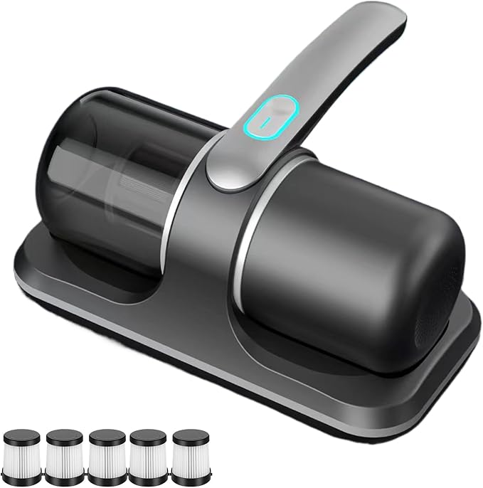 Pure Sleepy Pro Bed Vacuum Dust Mites, 2025 Upgrade 12000pa Pure Sleepy Pro Bed Vacuum, Mattress Cleaner Machine Deep Cleaner with Uv-C Light, 8,000 Vibrations Per Minute (Black)