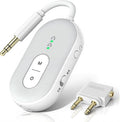 Wothfav Bluetooth 5.3 Wireless Audio Transmitter & Receiver, 3.5mm AUX Adapter, Supports 2 AirPods or Headphones, 25+ Hr Battery Life, Airplane Bluetooth Adapter for Travel, Flight, TV, Car & Gym
