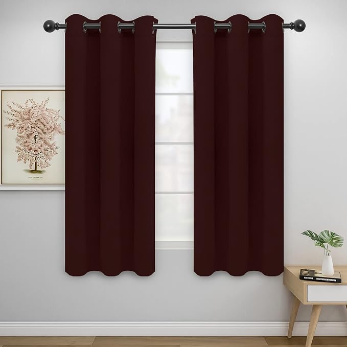 Easy-Going Blackout Curtains for Bedroom, Solid Thermal Insulated Grommet and by Easy-Going