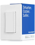 ELEGRP Smart Dimmer Light Switch DPR30, 2.4GHz Wi-Fi Dimmer Switch Compatible with Alexa and Google Assistant, Single Pole/3 Way, Needs Neutral Wire, No Hub Required, UL&FCC Listed, White, 1 Pack