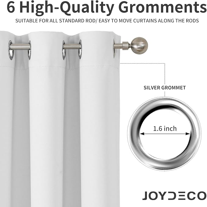 Joydeco Blackout Curtains 84 Inch Length 2 Panels Set, Thermal Insulated Long - Image 4