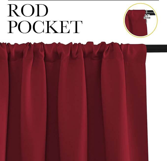 NICETOWN 36 inch Curtains for Small Windows, Thermal Insulated Privacy Short - Image 3