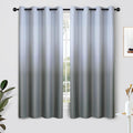 SimpleHome Ombre Gradient Grey White to Gray Curtains by SimpleHome