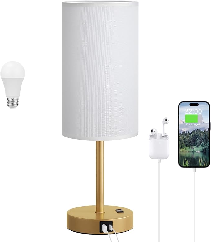 Dicoool 17.4" Bedside Lamp for Bedroom by DicooolDirect