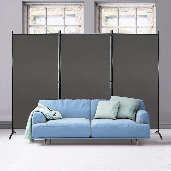 MAYOLIAH 3 Panels Room Divider Partition 6ft Tall Folding Privacy Screen | - Image 2