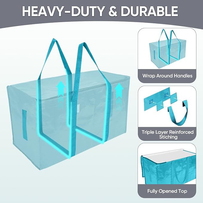 TICONN 8 Pack Extra Large Moving Bags Heavy Duty - Image 3