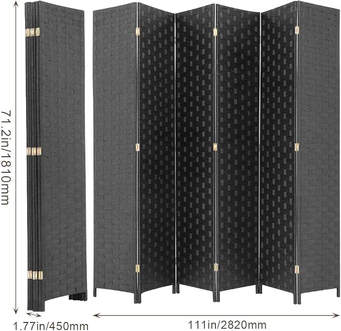 FDW 4-Panel Folding Room Divider | 6ft, Living Room - Image 7