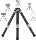 LEOFOTO Carbon Fiber Small Tabletop Travel Tripod, Weight 108g/0.23lb, Maxload 5kg/11lb, Lightweight Tripod Stand, 1/4" Inch Screw, for Camera/Phone Holder/Projector, MT-02C Long Version (MT-02CL)