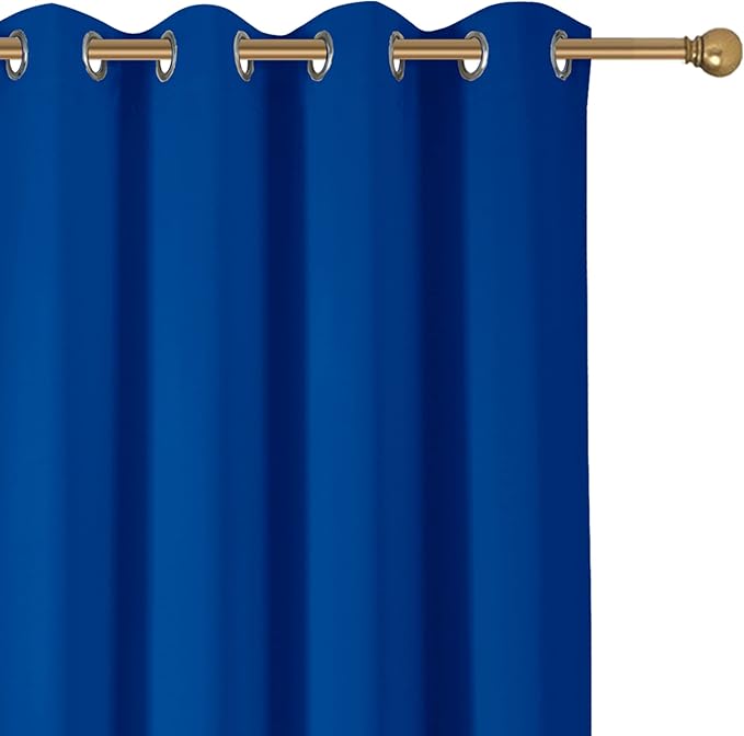 Diraysid Royal Blue Grommet Blackout Curtains - Image 6