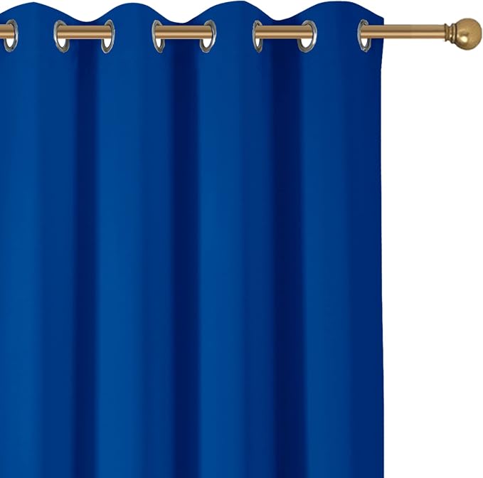 Diraysid Royal Blue Grommet Blackout Curtains - Image 7