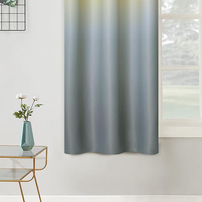 COSVIYA Grommet Ombre Room Darkening Curtains 63 inches Long - Image 5