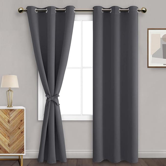 DWCN Blackout Curtains – Thermal Insulated Light Blocking Privacy Grommet Drapes by DWCN