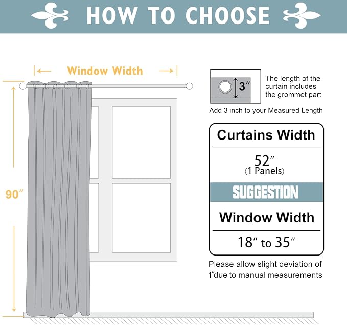 ChrisDowa Blackout Curtains for Bedroom 90 Inch Door Curtain, 1 Panel | 52W x - Image 6