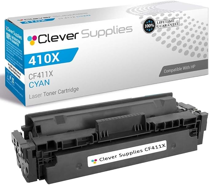 CS Replacement Toner Cartridge Compatible with HP CF411X Cyan Pro M452dn M452dw M452nw M477fdw M477fnw