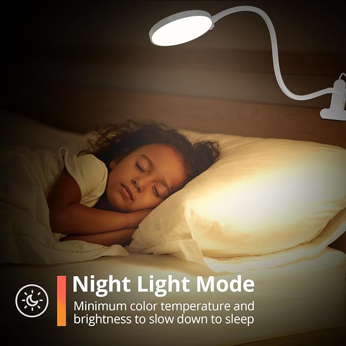 iFalarila Reading Light with Remote, LED Desk Lamp Clip on RA>95 Dimmable - Image 7