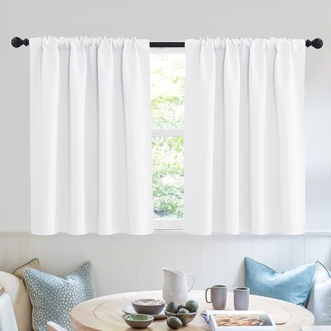 RYB HOME Short Curtains for Small Window Kitchen Bathroom Cafe RV Camper | by RYBHOME