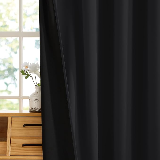 RYB HOME Extra Wide 100% Blackout Patio Door Grommet Curtain 96 inch Long | - Image 6