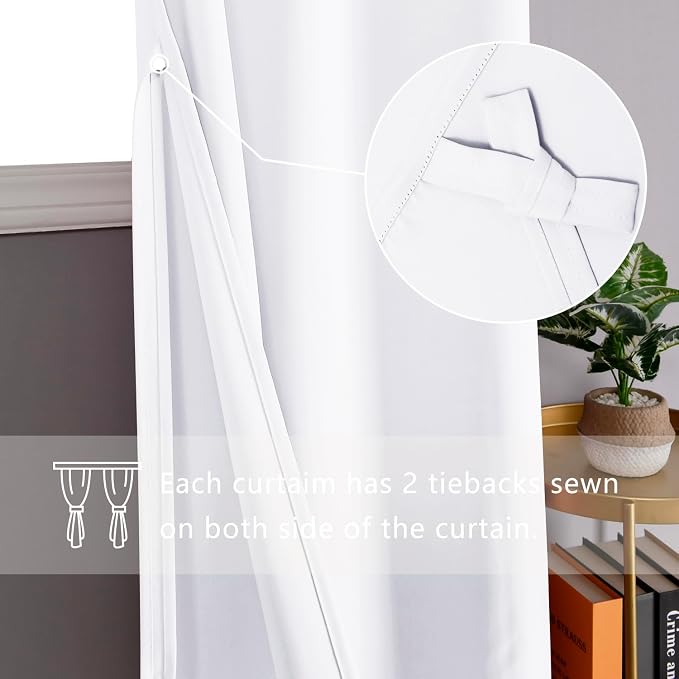 DWCN White Room Darkening Curtains - Image 2