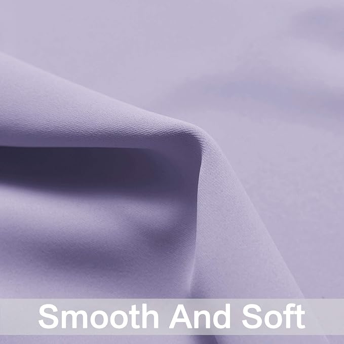 Yakamok Blackout Curtains 38x54 inch Lilac Thermal Drapes-Bedroom | 2 panels - Image 4