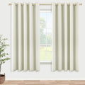 KOUFALL Room Darkening Curtains 63 Inches Long x 72w, 70%-80% Blackout Cream by KOUFALL