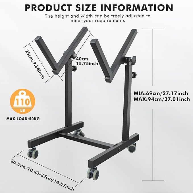 UPELLA Heavy Duty Amplifier Stand, Adjustable Amps Speaker Cabinet Stand Combo Holder, Audio Rack, Guitar Amplifier Stand