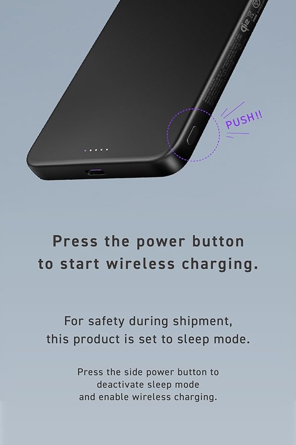 CIO Qi2 Magsafe Charger, 5000mAh Ultra-Slim Magnetic Wireless Charger iPhone, Magsafe Battery Pack, 15W Wireless + 20W USB-C PD iPhone Magnetic Fast SMARTCOBY Slim 5K (Black, Safety Model)