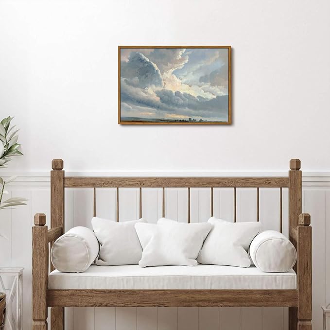 OIQArtOIQ Vintage Landscape Canvas Wall Art Framed Natural Scenery Painting - Image 6