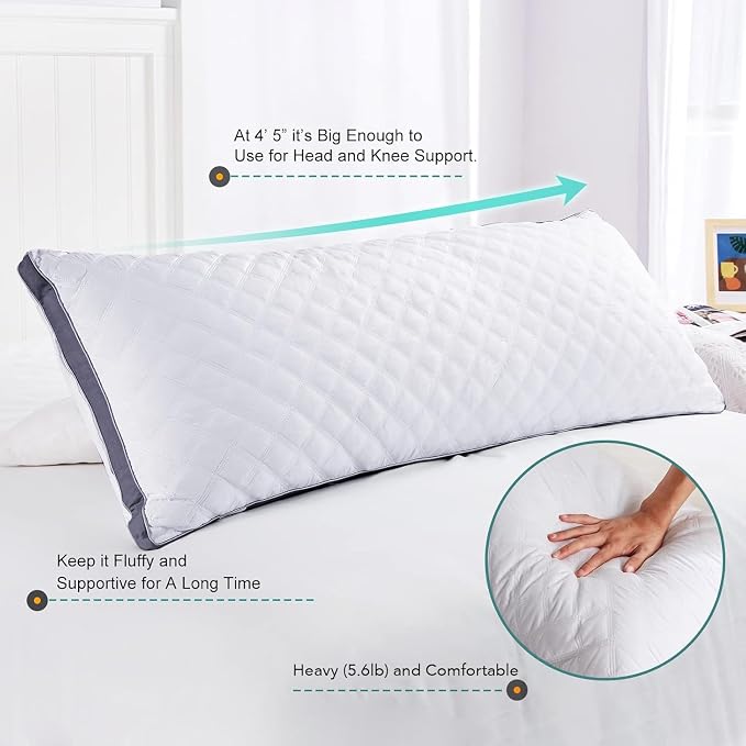 Oubonun Premium Adjustable Loft Quilted Body Pillows - Image 6