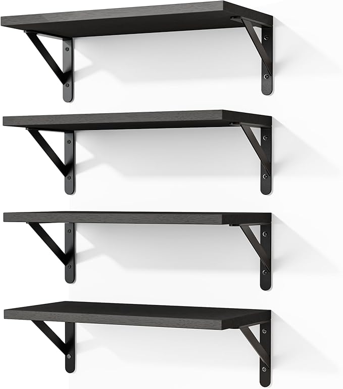 Fixwal Wall Floating Shelves for Home Decor | Wood Shelves, Natural Grain by Fixwal