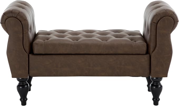 Storage Bench for End of Bed Bedroom, 39.7" Modern Ottoman Bench - Image 9