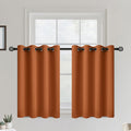 COSVIYA Grommet Room Darkening Brunt Orange Curtains 36 inch by COSVIYA