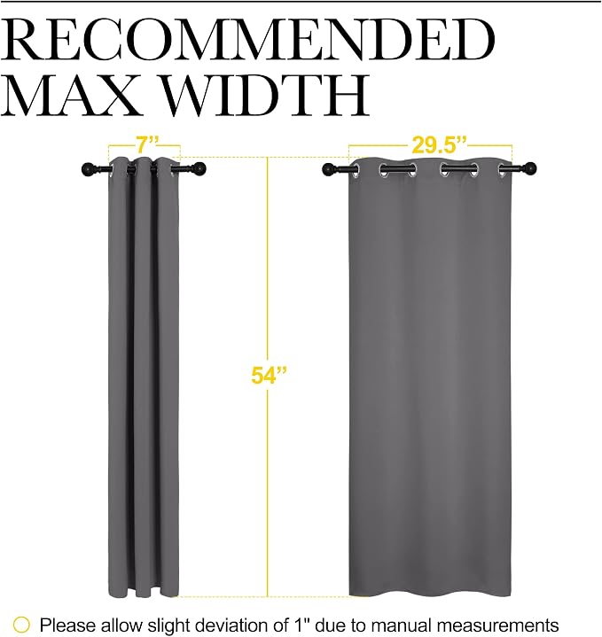 NICETOWN Bedroom Curtains Blackout Drapery Panels, Three Pass Microfiber - Image 7