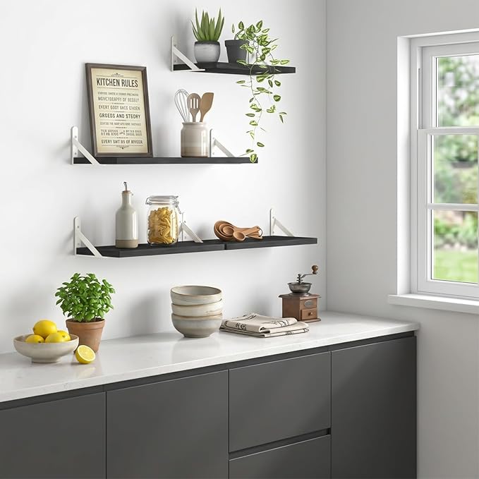 YGEOMER 4 Different Sizes Floating Shelves - Image 6