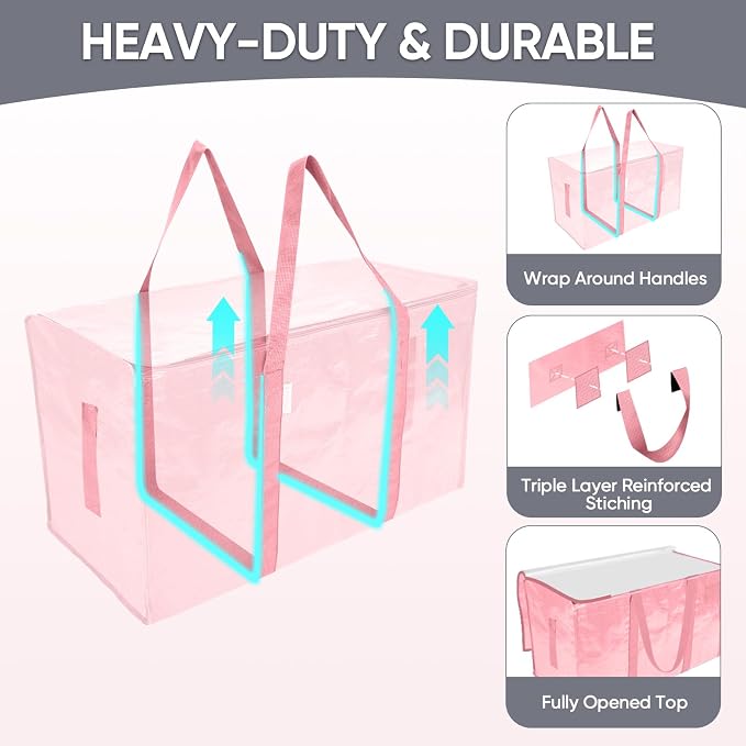 TICONN 2 Pack Extra Large Moving Bags Heavy Duty - Image 3