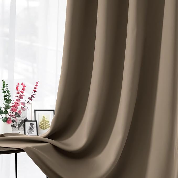 Joydeco Blackout Curtains for Bedroom 108 inch Long 2 Panels, Thermal Insulated - Image 4