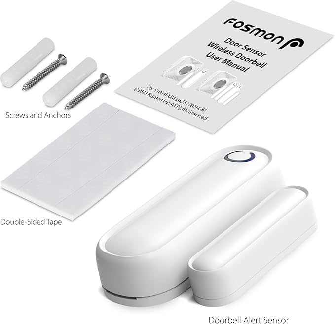 Fosmon 2 Pack WaveLink 51018HOM Add-On Door Contact Sensor Unit (No Receiver) - White