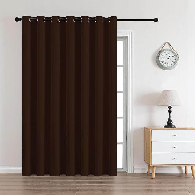 CUCRAF Custom Chocolate Blackout Curtains 1 Panel Set, Thermal Insulated by CUCRAF