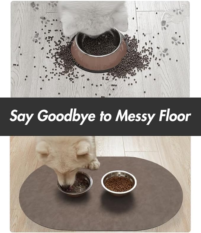 Absorbent Dog Food Mat-Cat Mat for Food and Water Bowl, Quick Dry Pet Food Mat, No Stains Dog Feeding mat, Pet Accessories Pet Supplies Mat-Cat Water Bowl Mat for Messy Drinkers