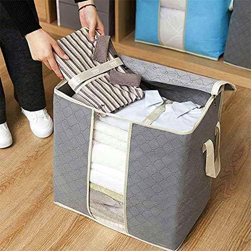 Foldable Large Storage Bags 2 Pack, Clothes Quilt Blanket Pillow Bedding | - Image 6