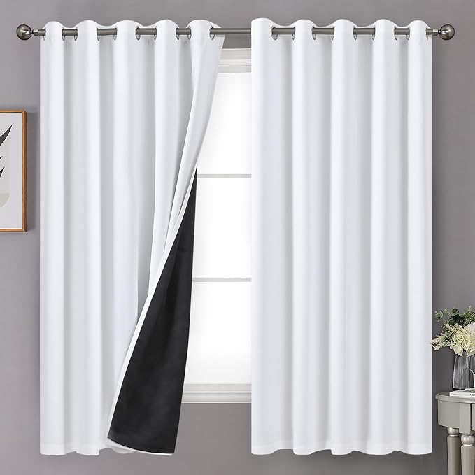 YoungsTex Thermal 100% Blackout Curtains 63 Inch Length by YoungsTex