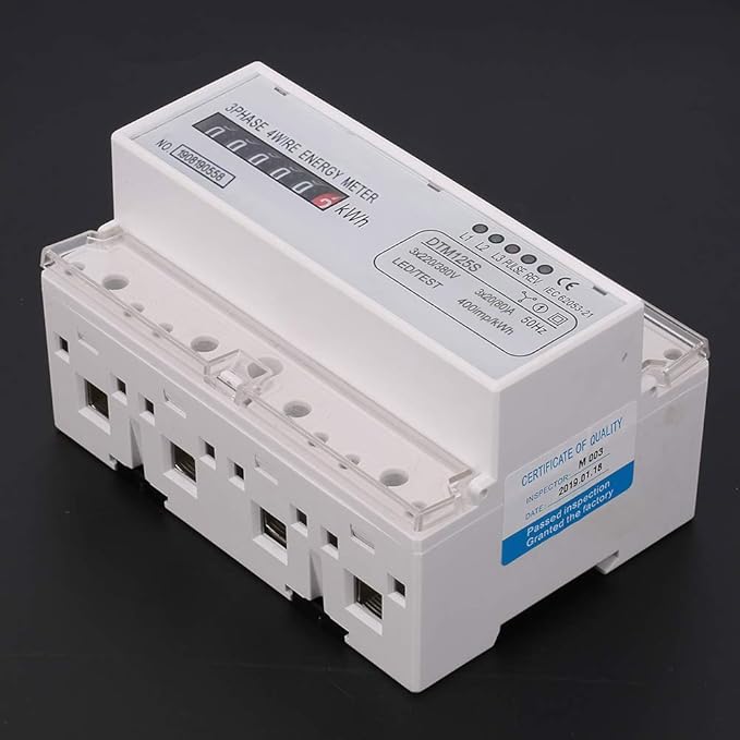 Energy Consumption Digital Electric Power Meter 3 Phase KWh Meter Smart Class 1 Power Measurement Device 220/380V 20-80A Rail Type Installation