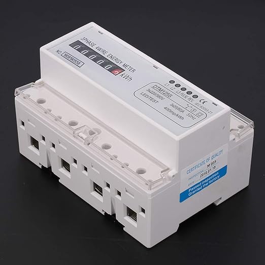 MOUMOUTEN 220 380V 20 80A Digital Electric Power Meter, 3 Phase KWh Meter, Energy Consumption Monitor, DIN Rail Installation, for Industrial and Commercial Use