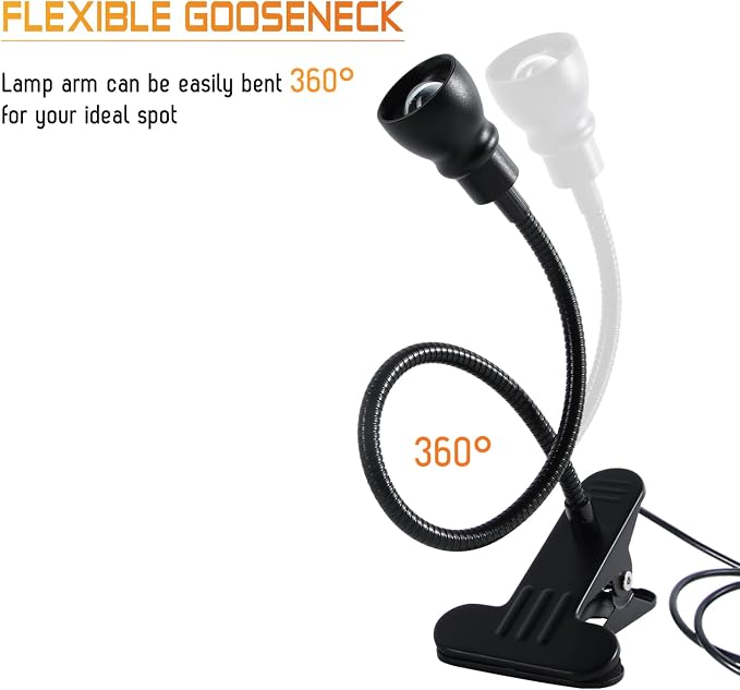 Zoomable Clip on Light, Clamp Reading Light - Image 6