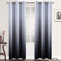 SimpleHome Ombre Gradient Black White to Gray Curtains by SimpleHome