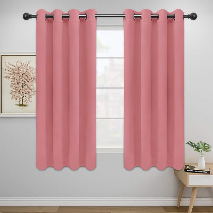 Easy-Going Thermal Grommet Blackout Curtains, 2 Panels 52x63 in, Noise Reduction by Easy-Going